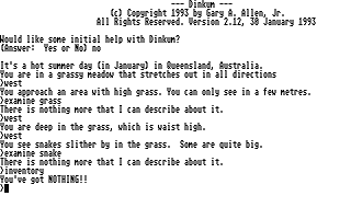 Dinkum atari screenshot